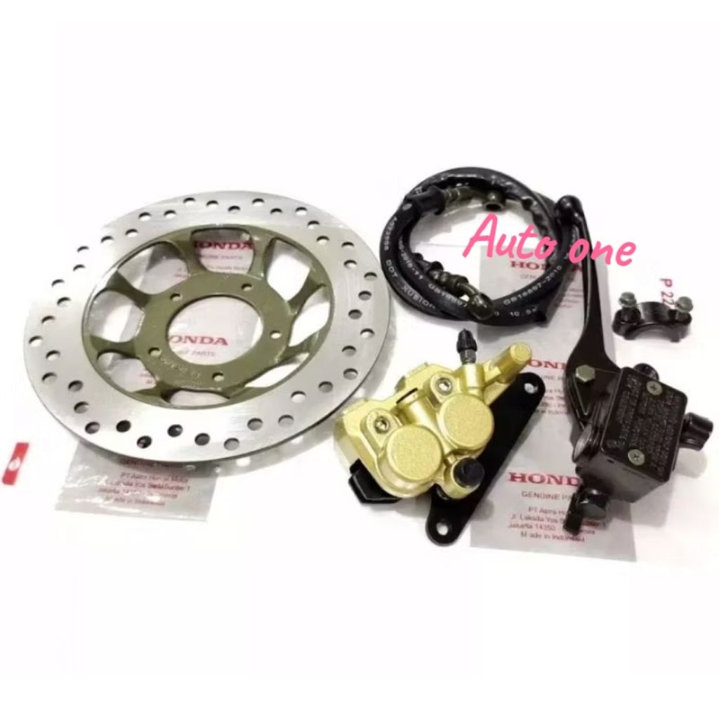 1 paket Supra piringan+selang rem+master rem set+kaliper depan Honda Supra X, Supra fit lama