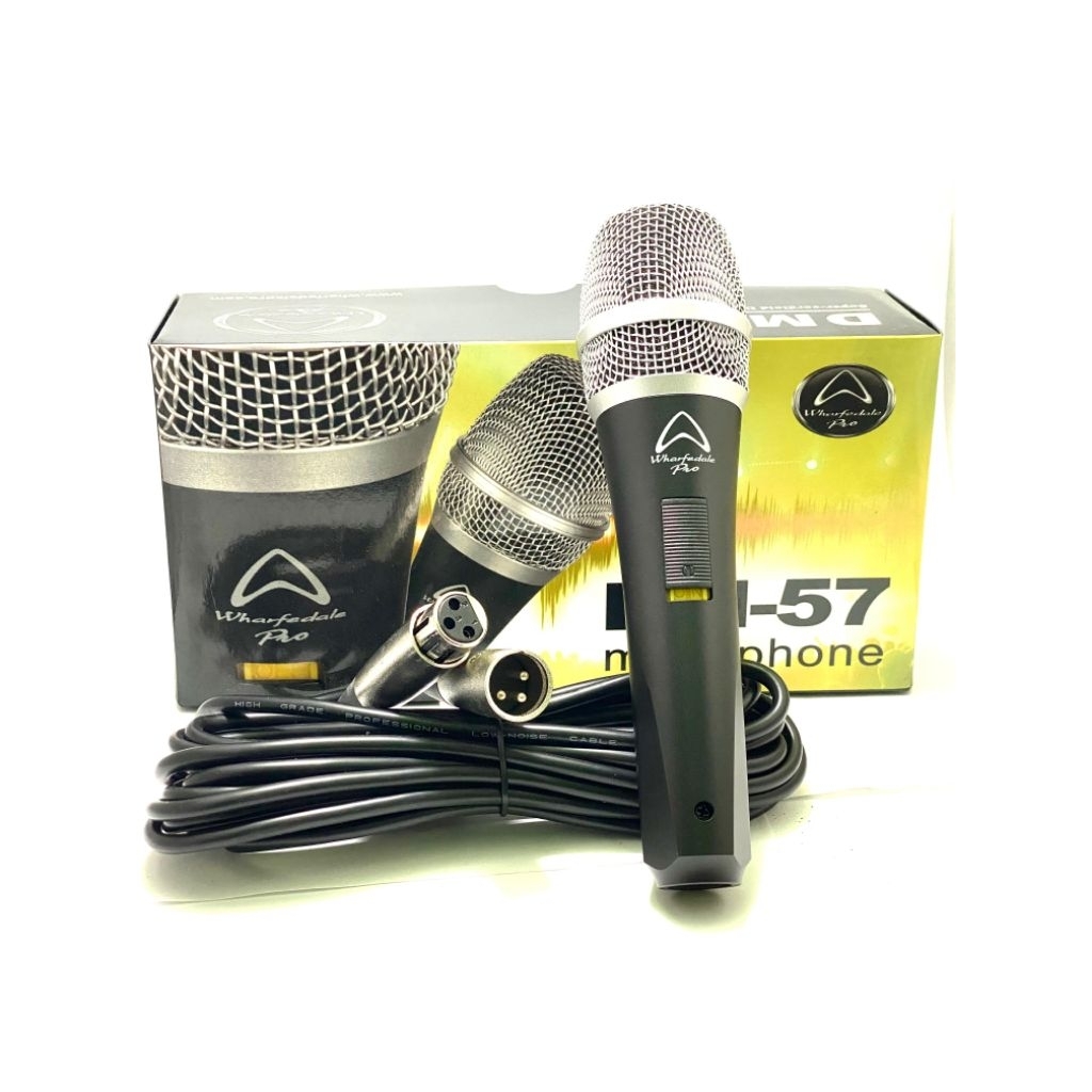 MIC VOCAL WHARFEDALE DM 57 ORIGINAL - MIKROFON VOKAL WHARFEDALE DM-57 MIC VOCAL SUPER KARDIOID / MIC