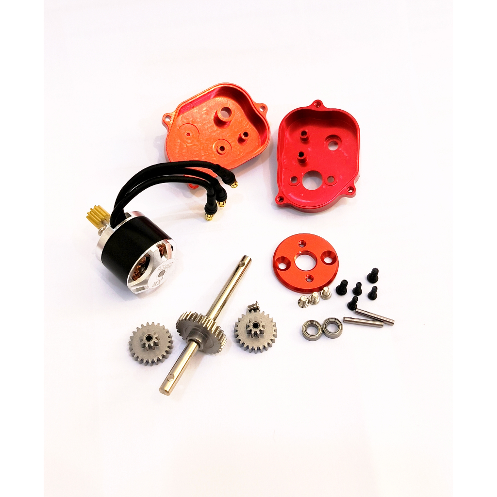 metal gearbox set motor brushless 2322 2600kv part MN78 MN82 MN168 MN98 MN99S brushless kit