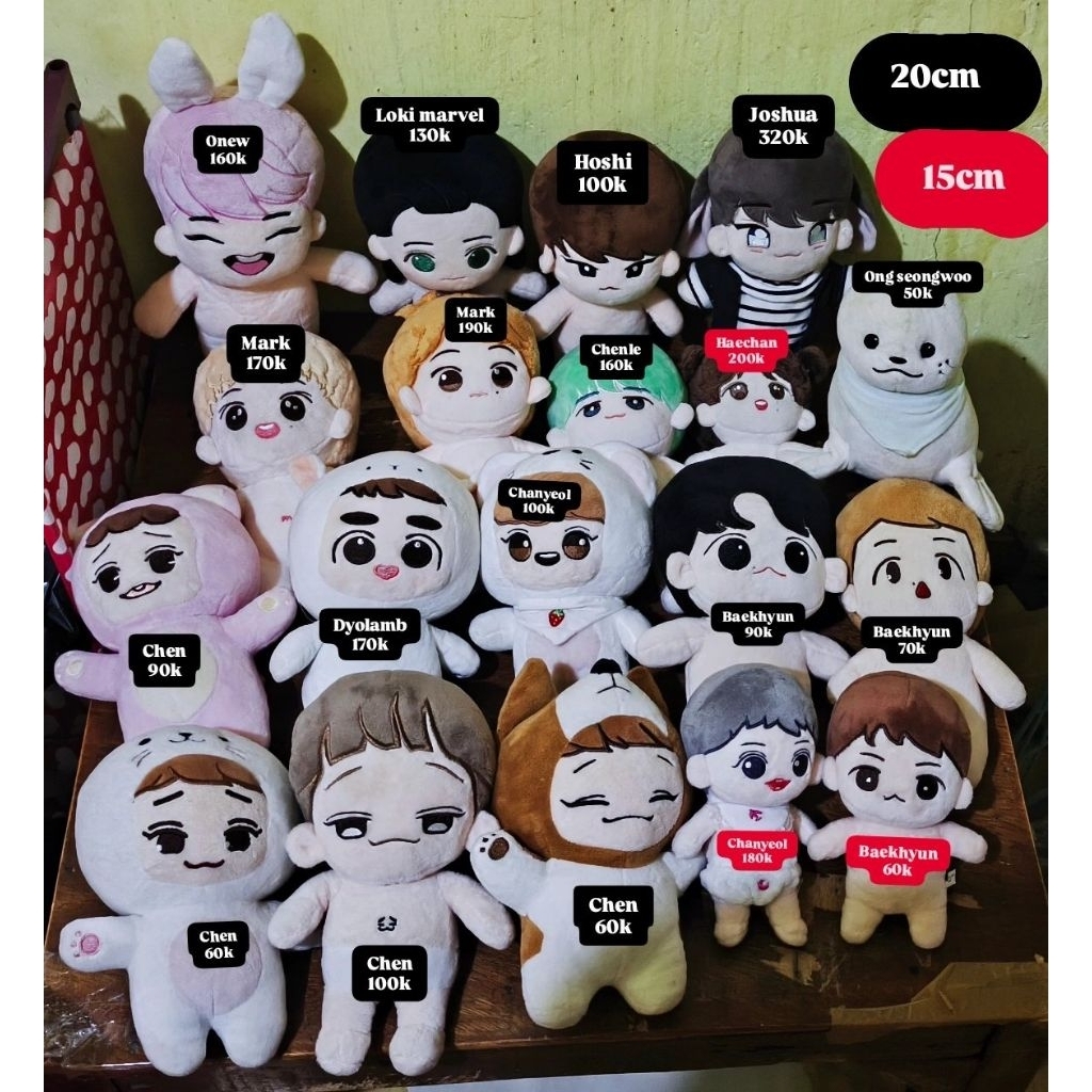 [READY] clearance sale doll exo nct seventeen twice monstax dyolamb 20cm 15cm