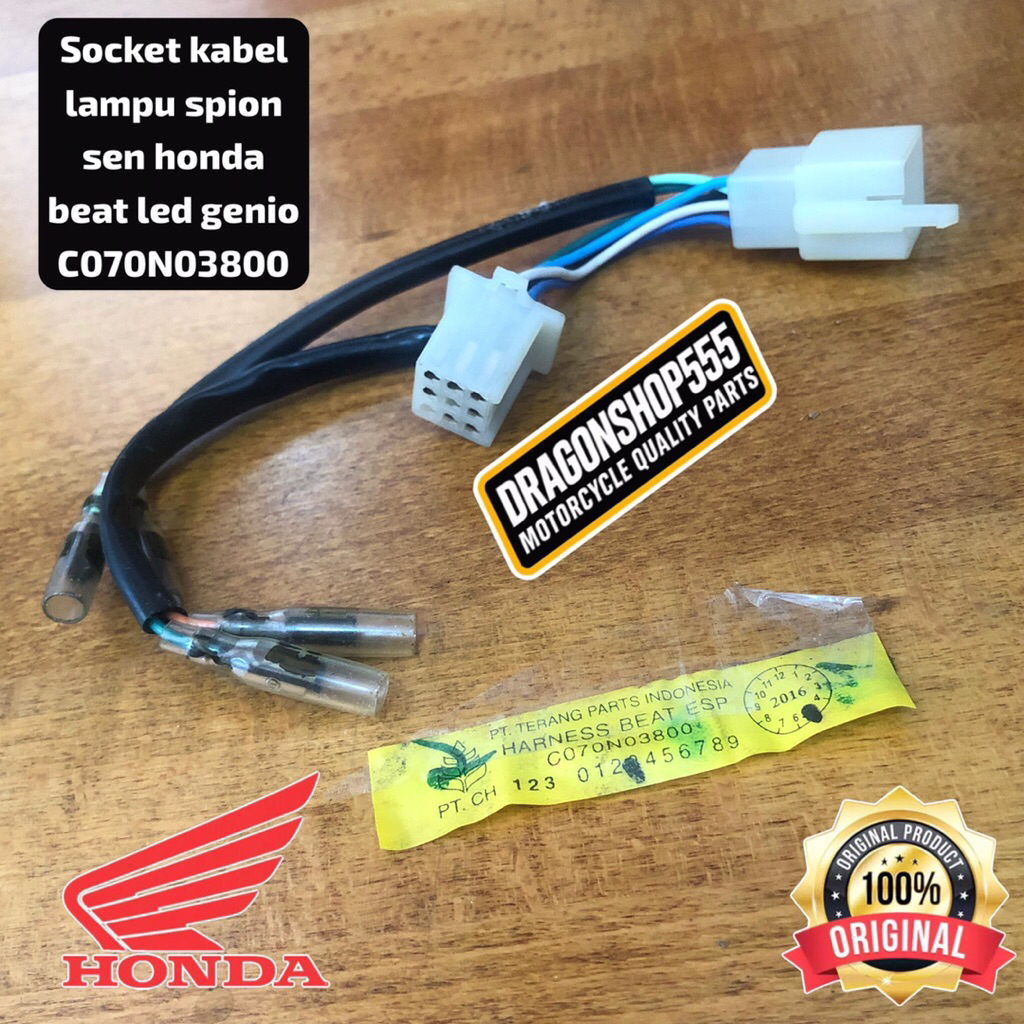 SOCKET KABEL LAMPU SPION SEN HONDA BEAT LED GENIO ORIGINAL NOS C07N03800