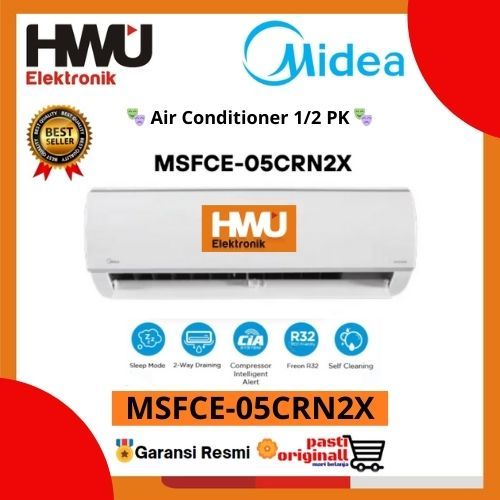 PROMO>>>MIDEA AC MSFCE05CRN2X/AIR CONDITIONER 1/2 PK STANDART MSFCE-05CRN2X
