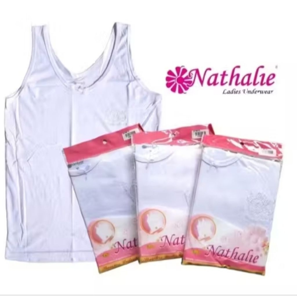 Singlet wanita merek nathalie bahan katun soft/kaos kutang wanita/kaos dalam wanita