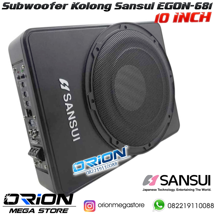 Subwoofer Kolong Aktif Sansui 10 inch Subwoofer Slim 10 Aktif Sansui