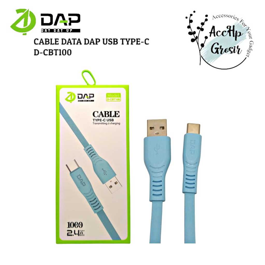 KABEL DATA DAP D-CBT100 USB TYPE-C Cable DATA DAP OUTPUT 2.4A 1M