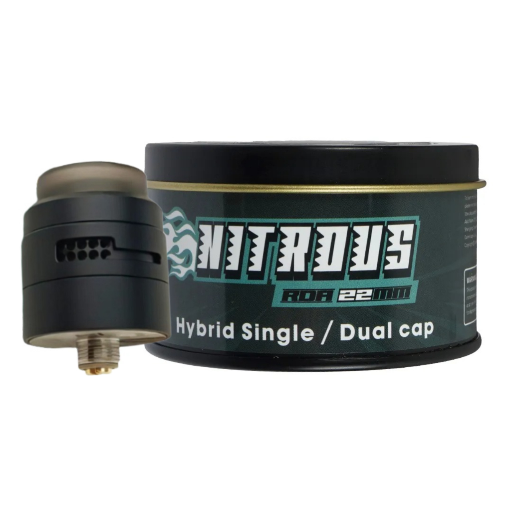 NITROUS RDA 22MM DUAL CAP ONLY – MATTE BLACK