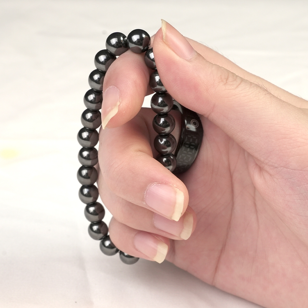 Gelang Natural Black Obsidian/Black Obsidian 6 mm Unik | Gelang Kristal Perlindungan