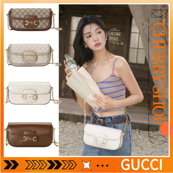 100% authentic Gucci Horsebit 1955 series shoulder bag/Ladies Shoulder Bag/Messenger Bag
