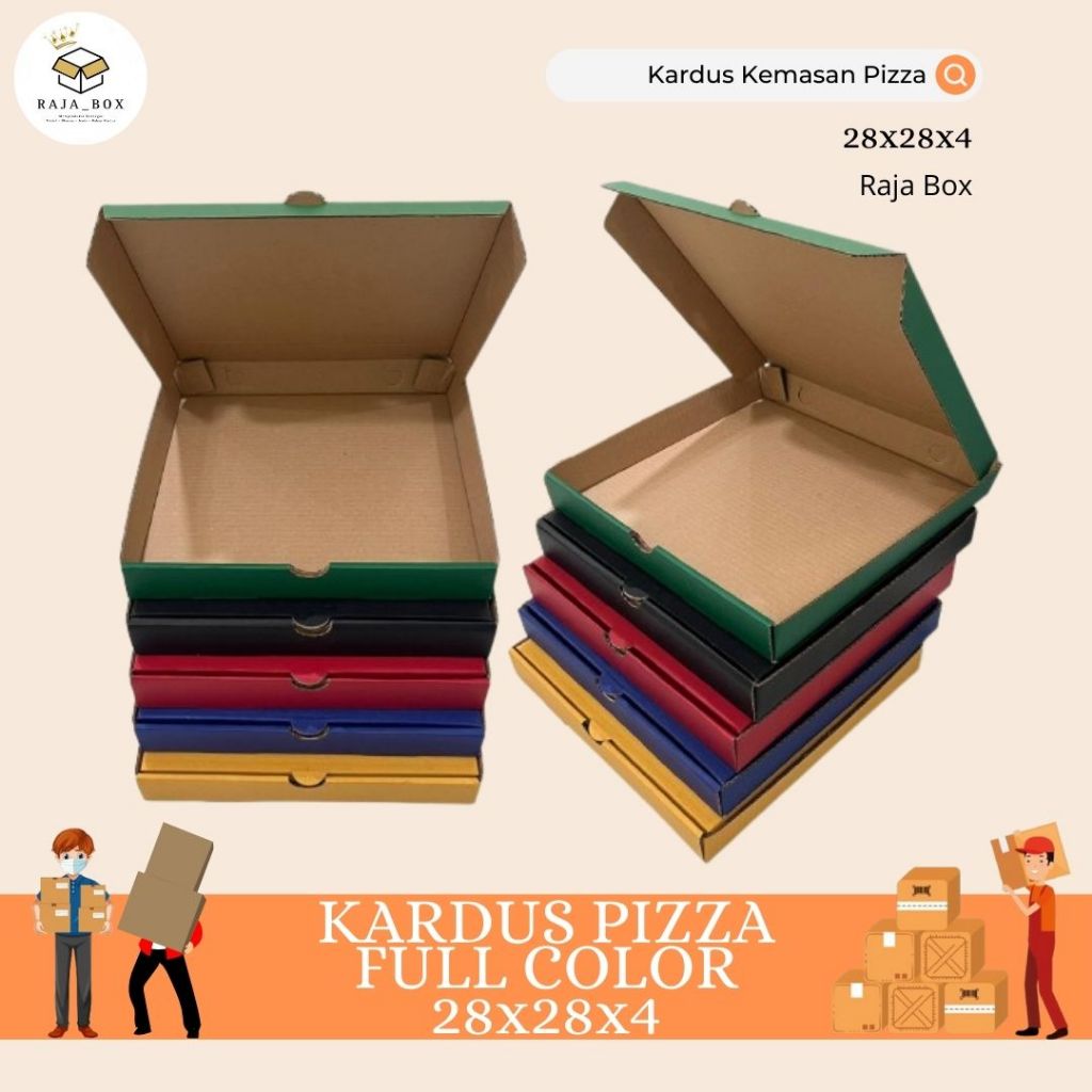 Kardus Pizza/Hampers 28x28x4 Box Pizza Warna Bisa Custom