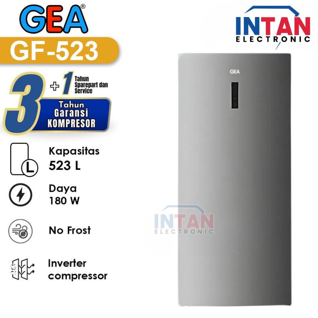 GEA UPRIGHT FREEZER INVERTER GF-523 / GF 523 / GF523 TANPA BUNGA ES MEDAN