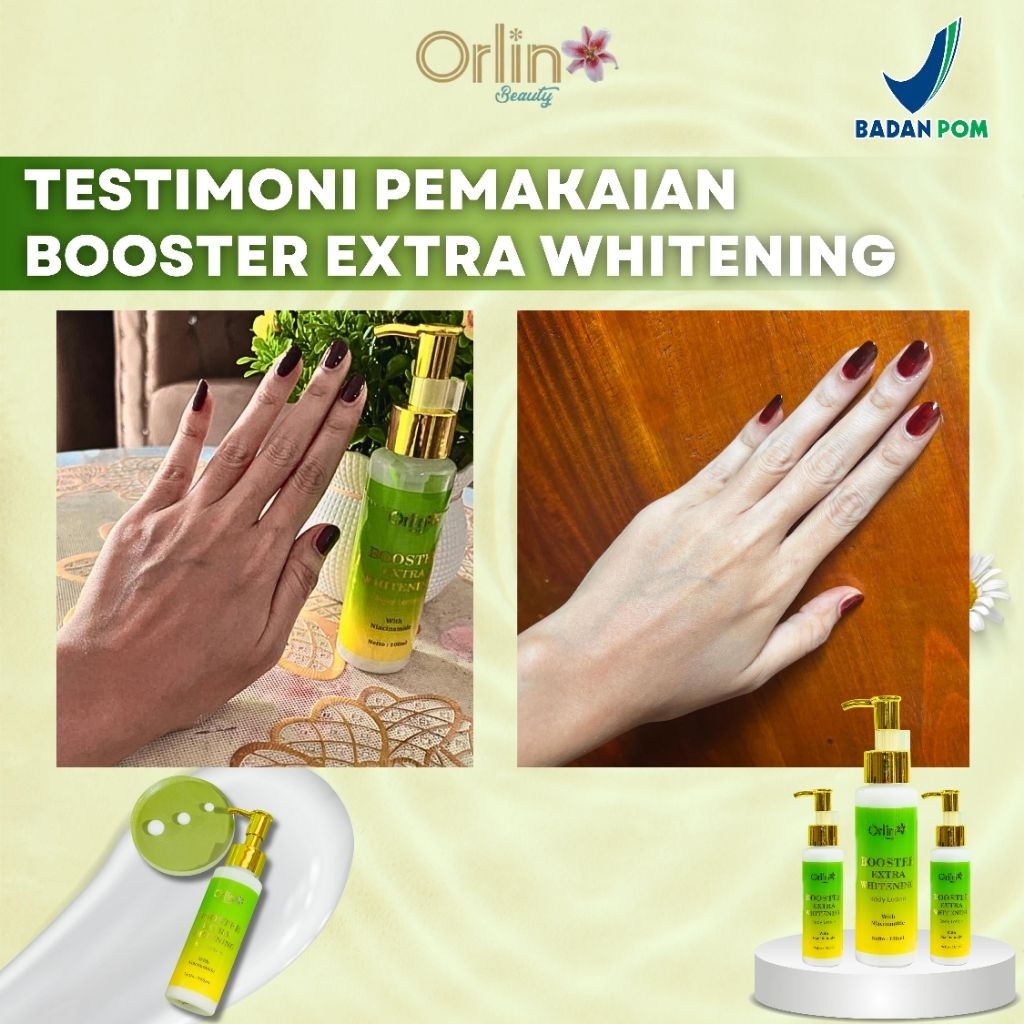 Hb Orlin Extra Bosster Whitening Hb pemutih BPOM Memutihkan Kulit