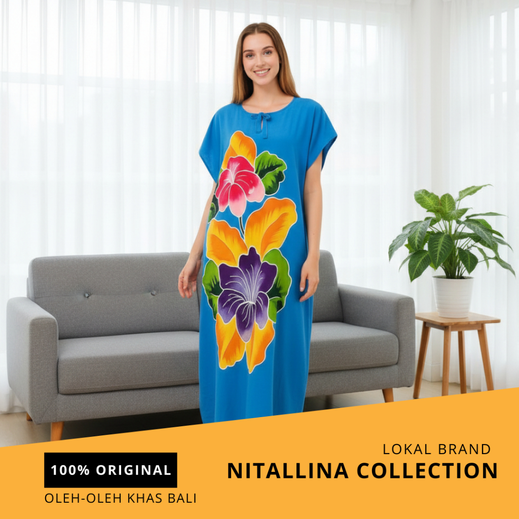 Daster Wanita Bali Kaftan Lukis Rayon Oleh Oleh Khas Bali Model Kelelawar