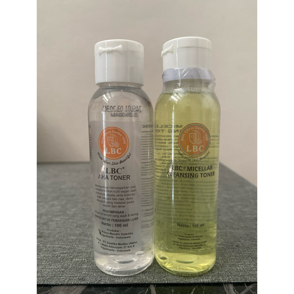 preloved 2pcs lbc aha toner dan micellar water