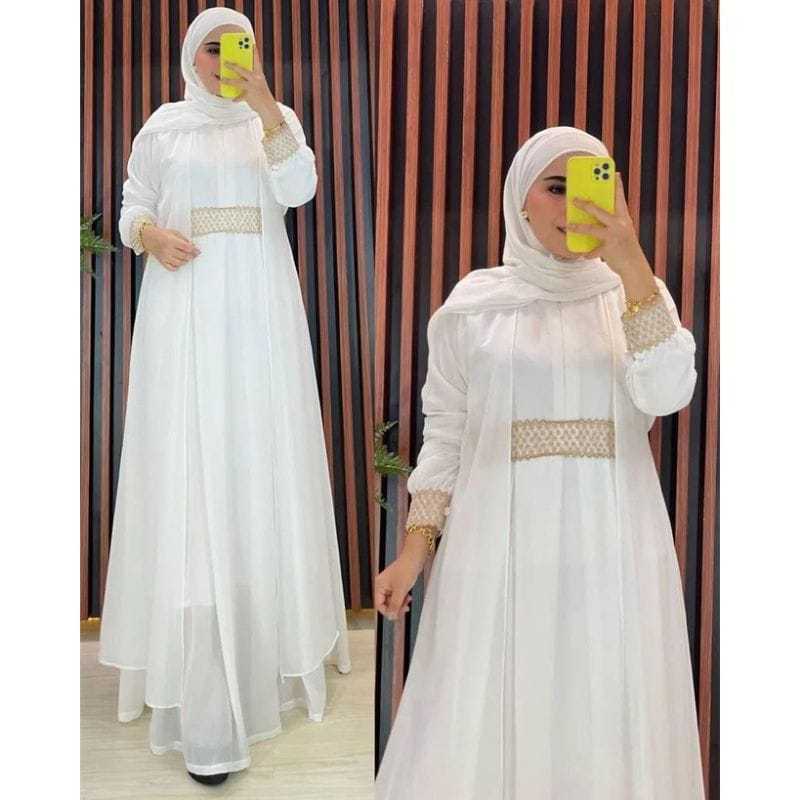 DELISA GAMIS ABAYA MAXY MODEL TERBARU / DRESS MUSLIMAH BAHAN CRINKLE PREMIUM