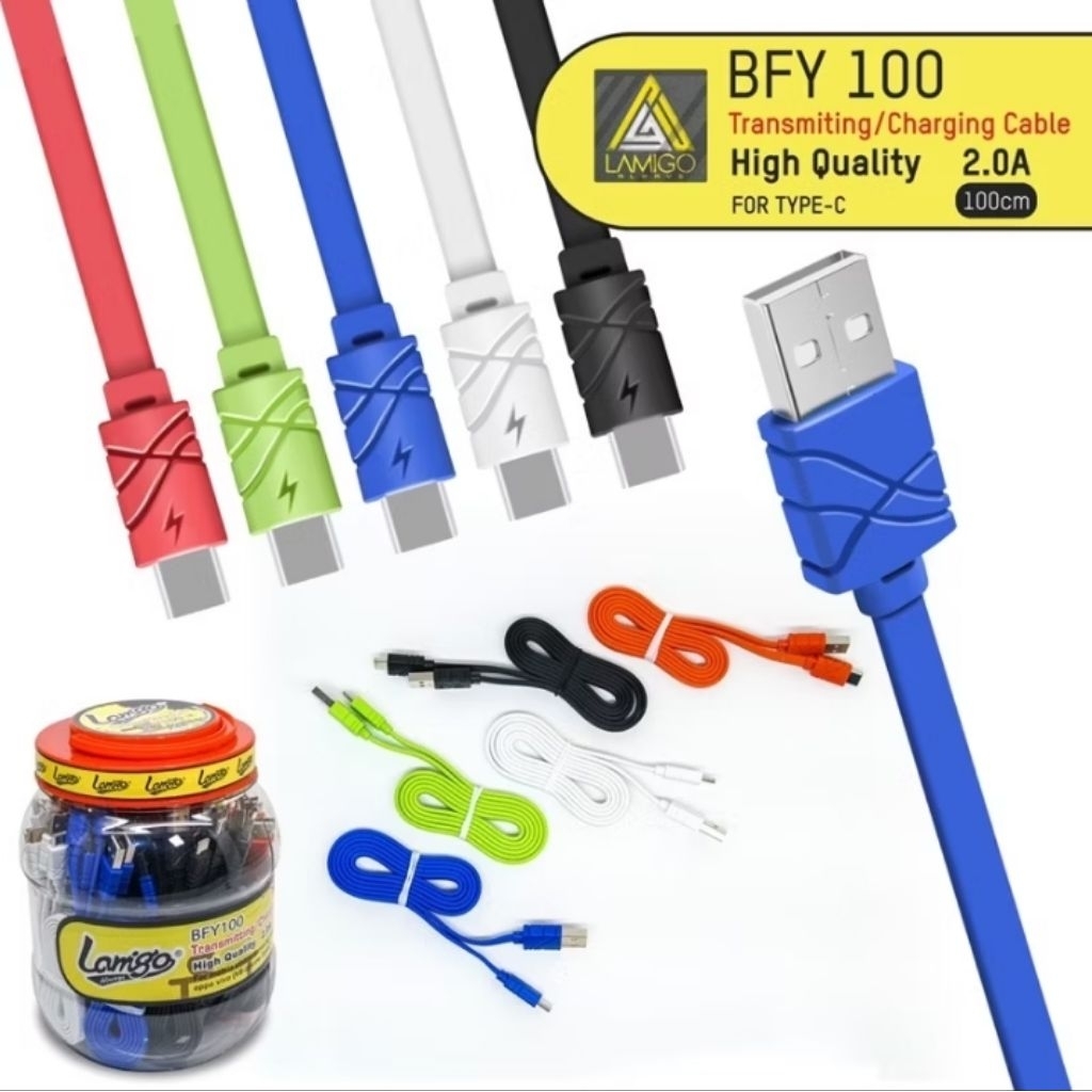 Kabel data LAMIGO B100i CANDY L-050 ISI 15PCS 1 TOPLES TYPE C