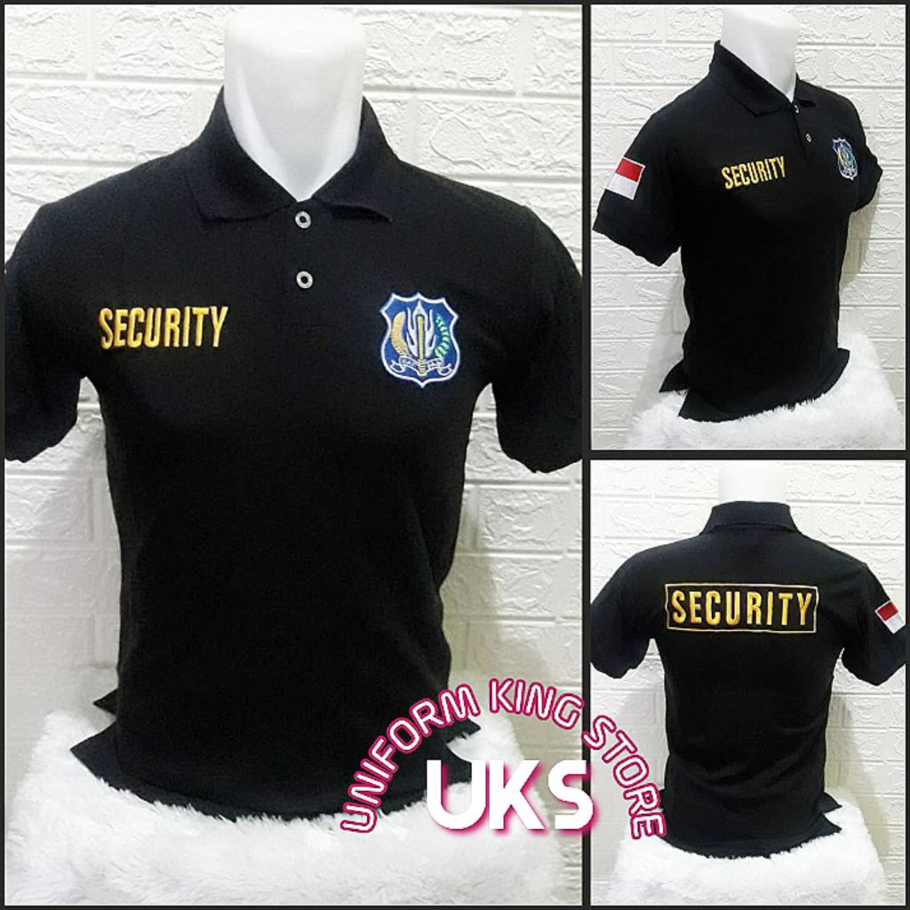 Kaos Security - SCH - Kaos Kerah Security Bordir  - Baju Security Bordir - Kaos Satpam Bordir