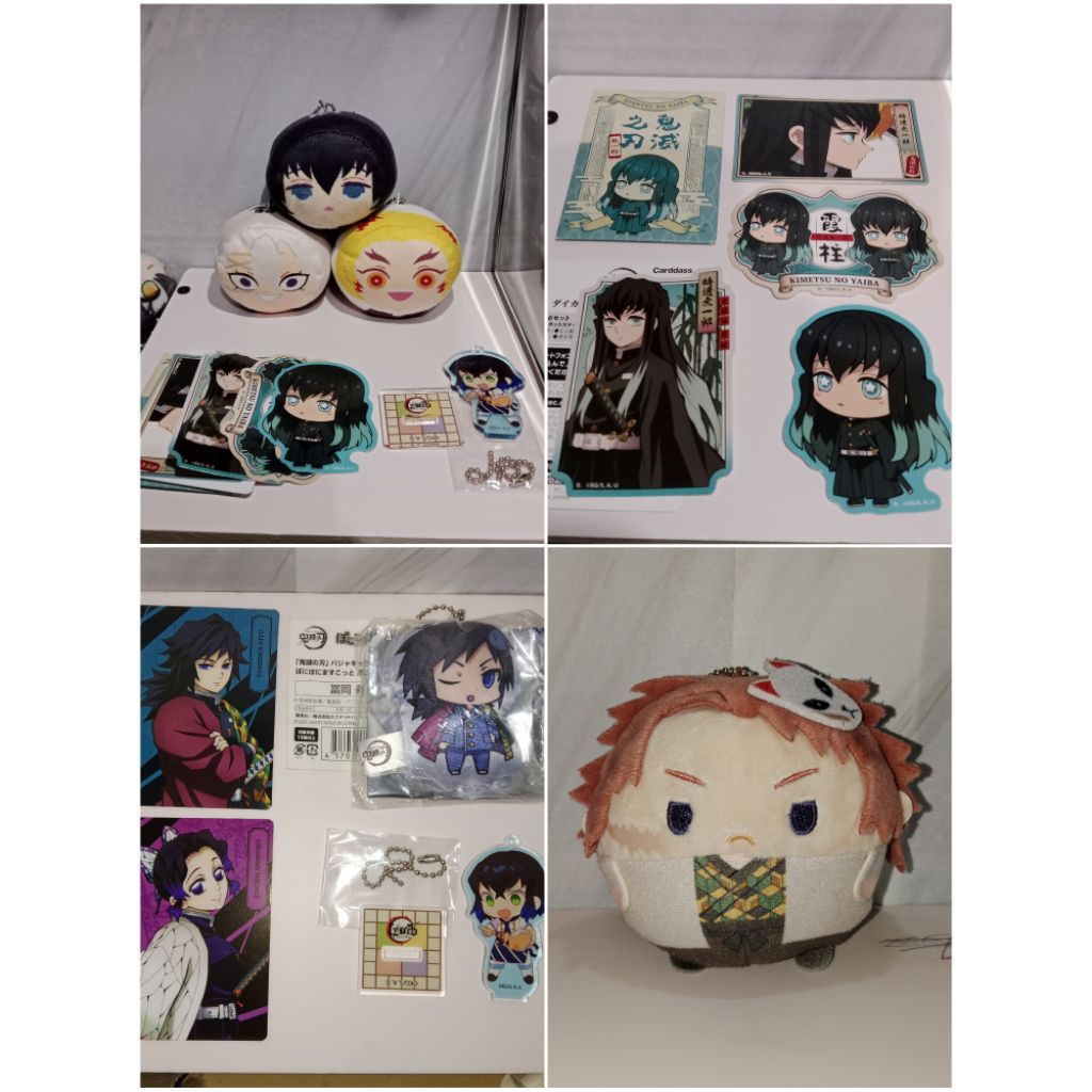 [Readystock] muni muni plush fuwakororin fuwa s  acrylic standee keychain kartu demon slayer kimetsu