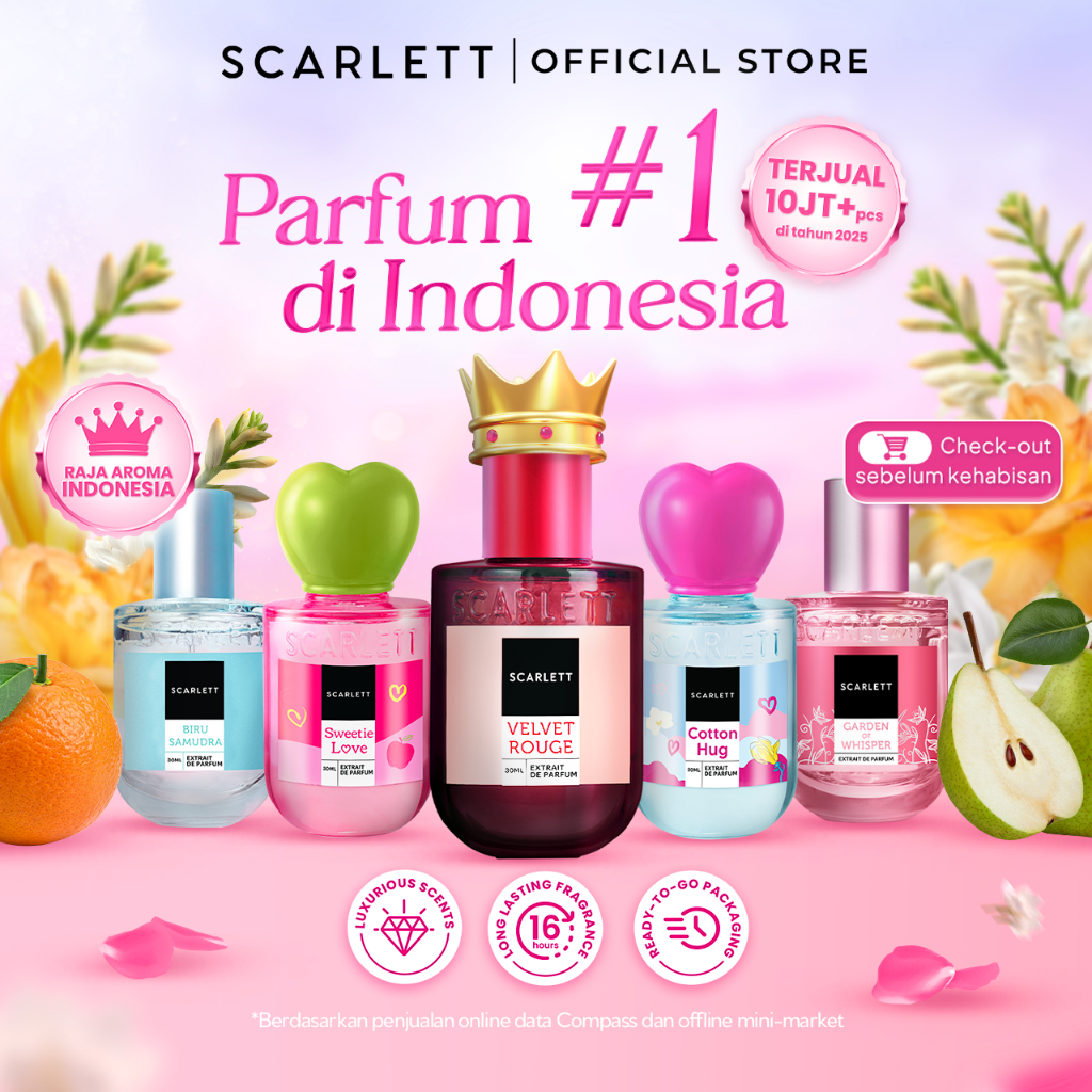 Scarlett Whitening Extrait De Parfume 30ml - Parfum Wangi Soft Tahan Lama Best Seller - Dreamy / Swe