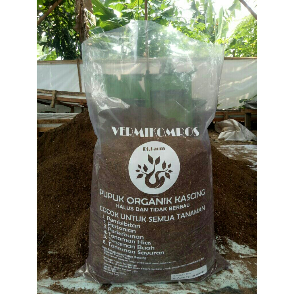 Pupuk Vermikompos Organik Kascing