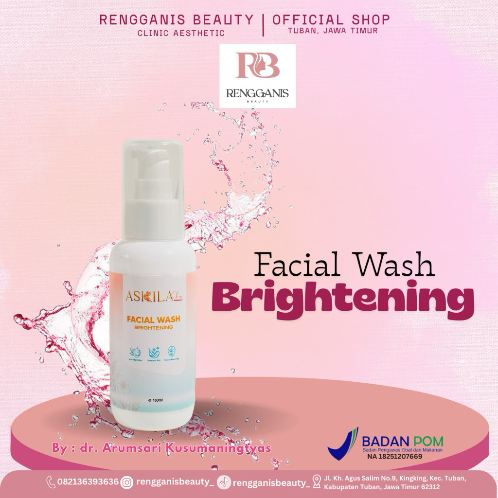 Facial Wash Brightening Plus Askila Skin by dr. Arumsari