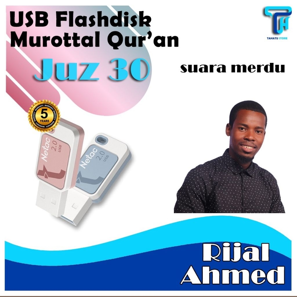 Flashdisk USB Murotal Murottal Quran Alquran Juz 30 Bacaan Merdu Rijal Ahmed