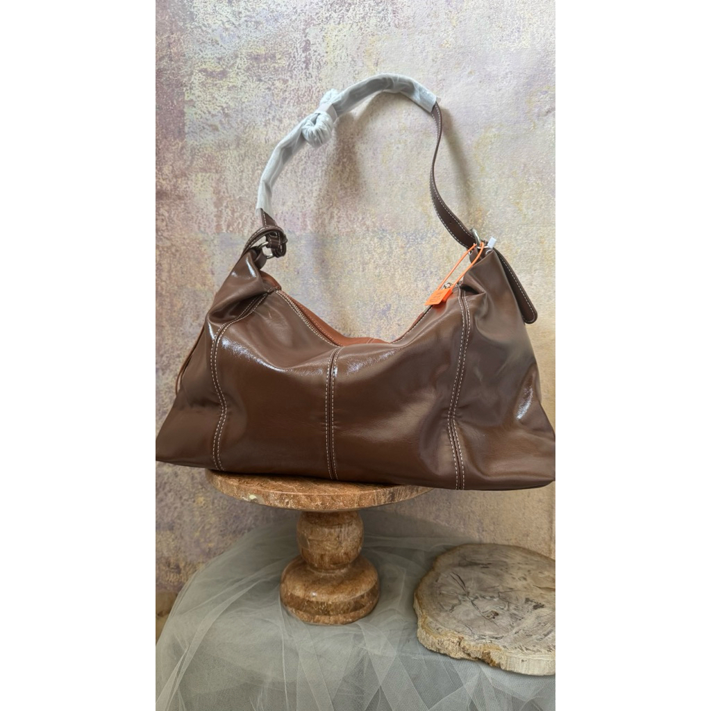 Zamo - Leather mix Suede hobo bag
