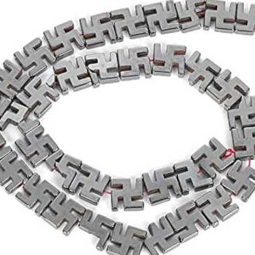 BATU HEMATITE/ HEMATITE NATURAL STONE/BATU HEMATITE SWASTIKA/BAHAN GELANG ESTETIK