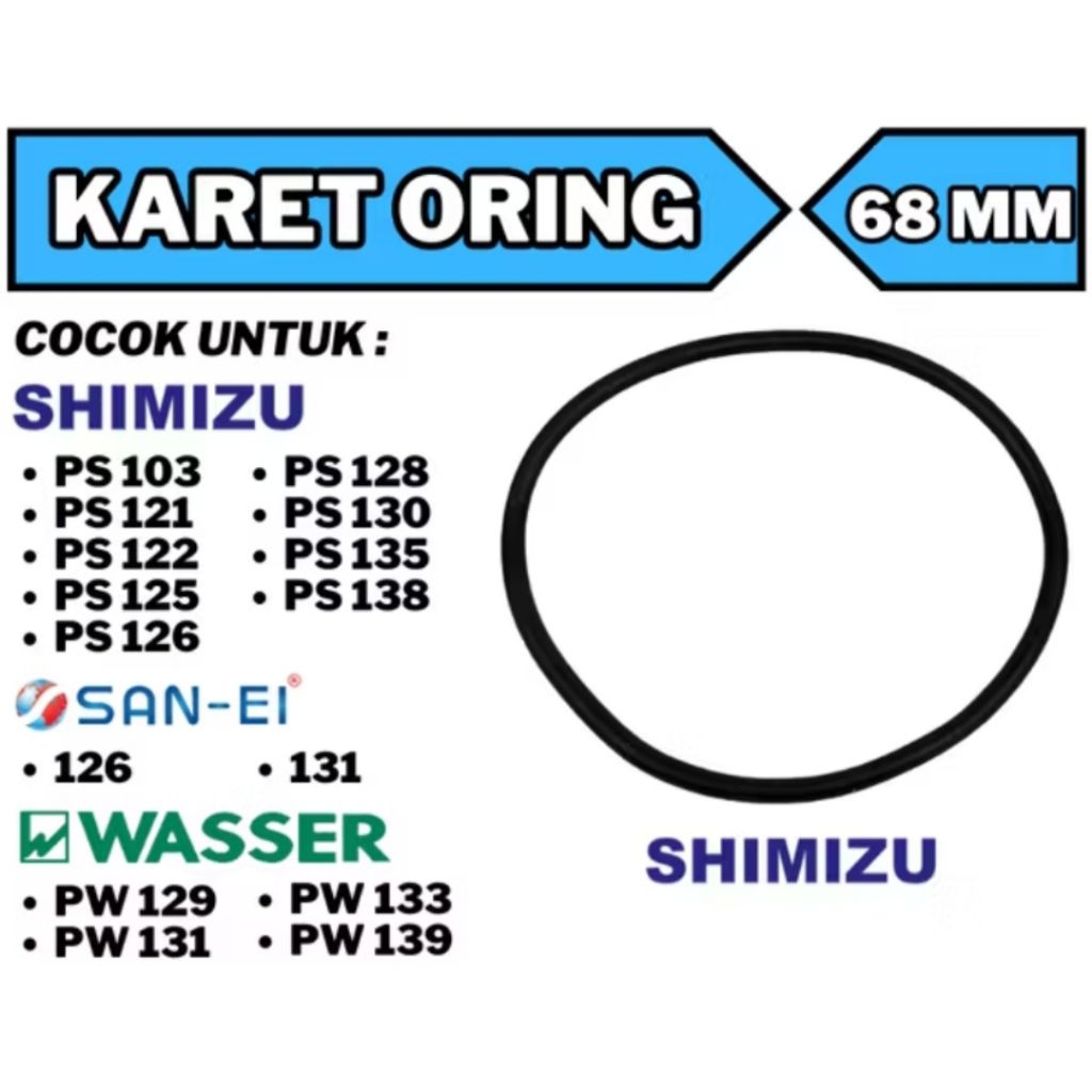 KARET ORING IMPELLER SHIMIZU BAUT 4