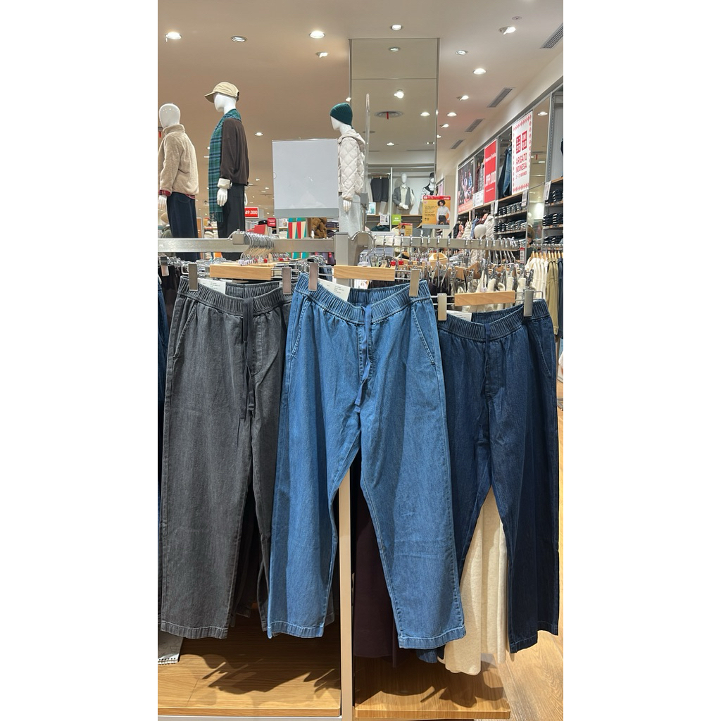 Uniqlo celana rileks ankle katun women