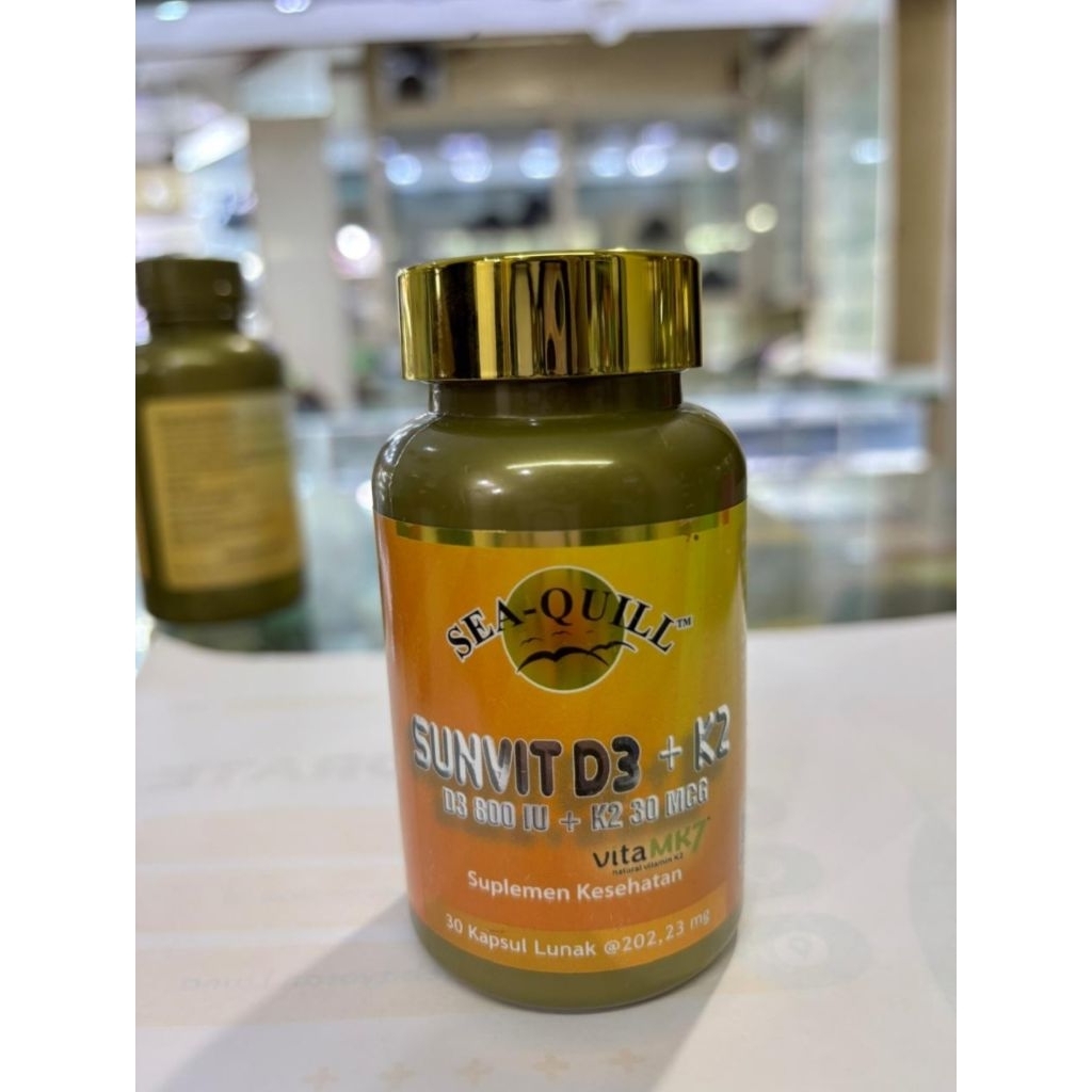 Seaquill Sunvit Vitamin D3 +K2 Isi 30 Sofgel Tulang