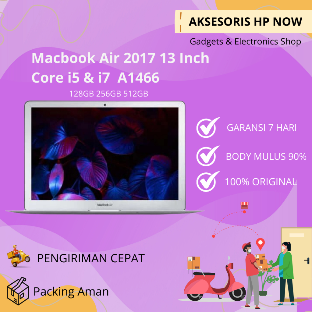 Macbook Air 2017 13 Inch Core i5 i7  A1466 128GB 256GB 512GB | AHN