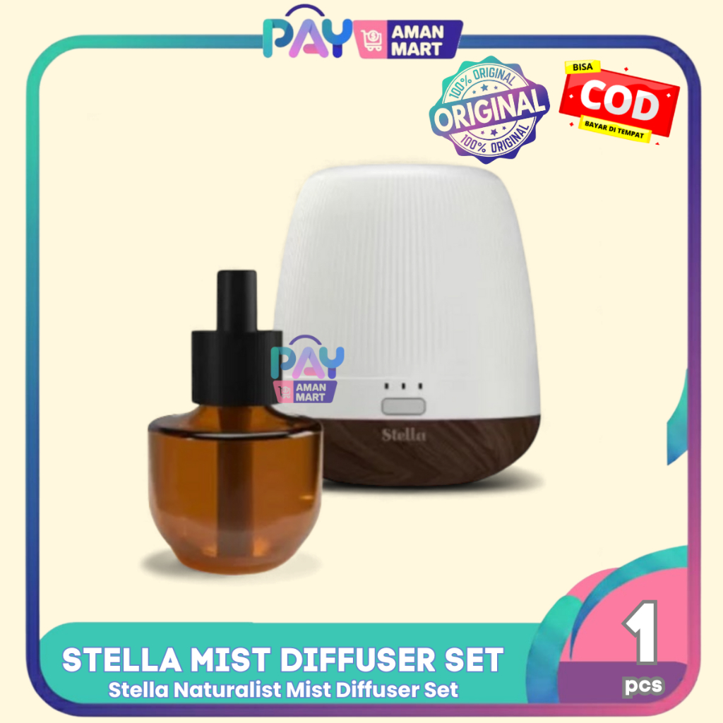 Stella Naturalist Mist Diffuser Set (Sudah Termasuk Refill) - Pengharum Ruangan Diffuser Aromaterapi