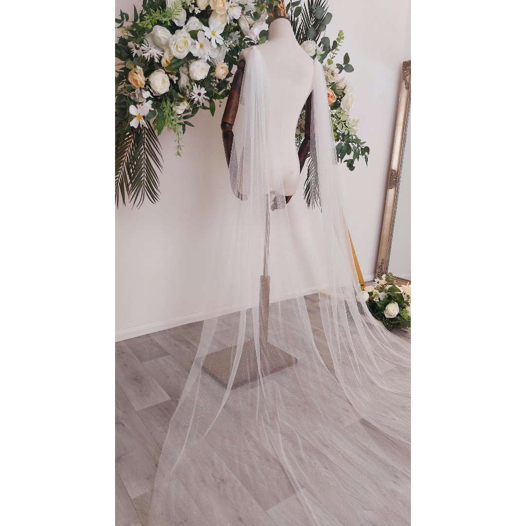 Bridal wings, Tulle wings, Glitter Bridal wings, Bridal removable wings