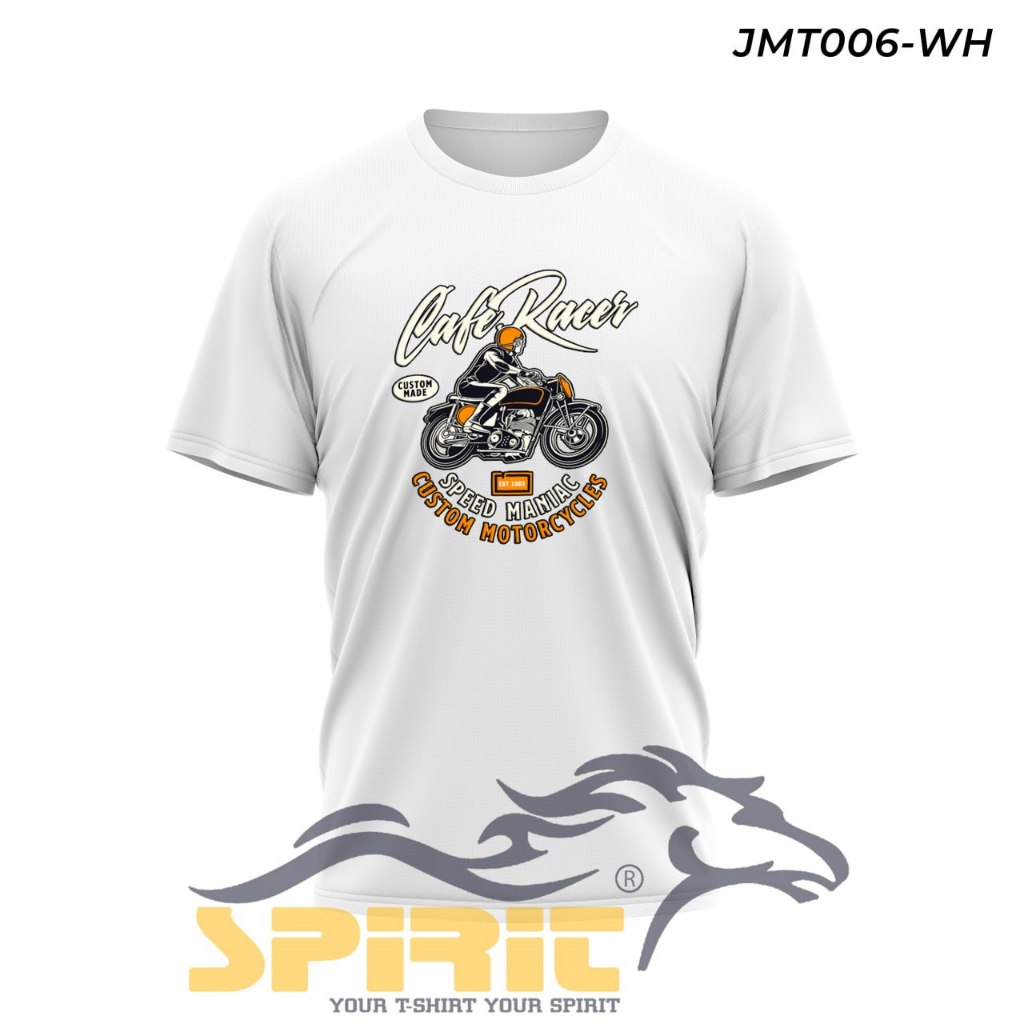 Kaos Motor Cafe Recas SPEED MANIAC — Recas Motorcycles | Cowok Wajib Punya