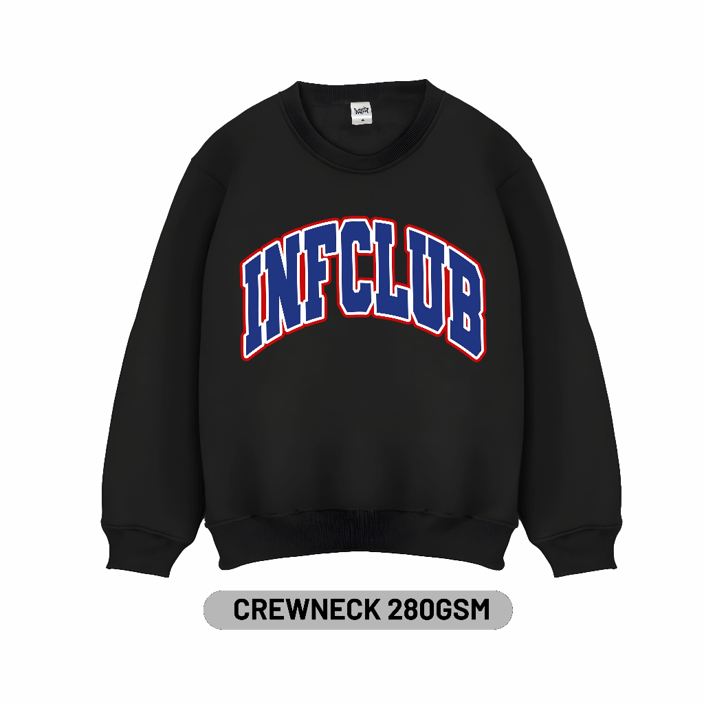 Infinity project l Sweater Crewneck Unisex - Logo box Crewneck Black