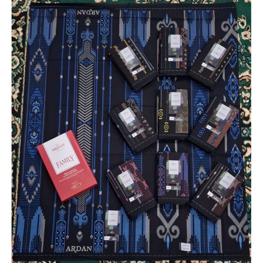 Sarung Ardan Family Original Gold Hitam Terbaru || Sarung Ardan Original 100% || Sarung Ardan By Ket