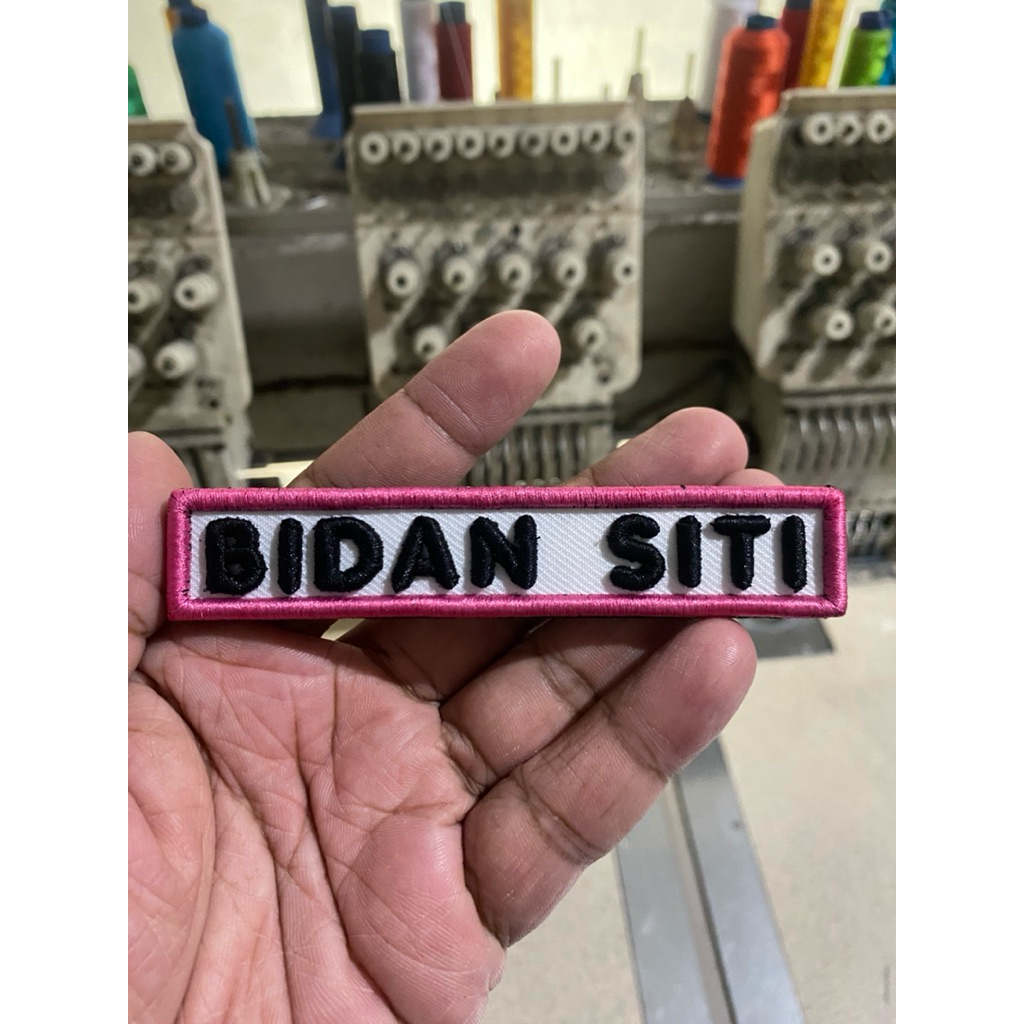 Bordir Nama Timbul 3D + Velcro ( Custom Nama Profesi Kamu ) Satuan - Sehari Jadi