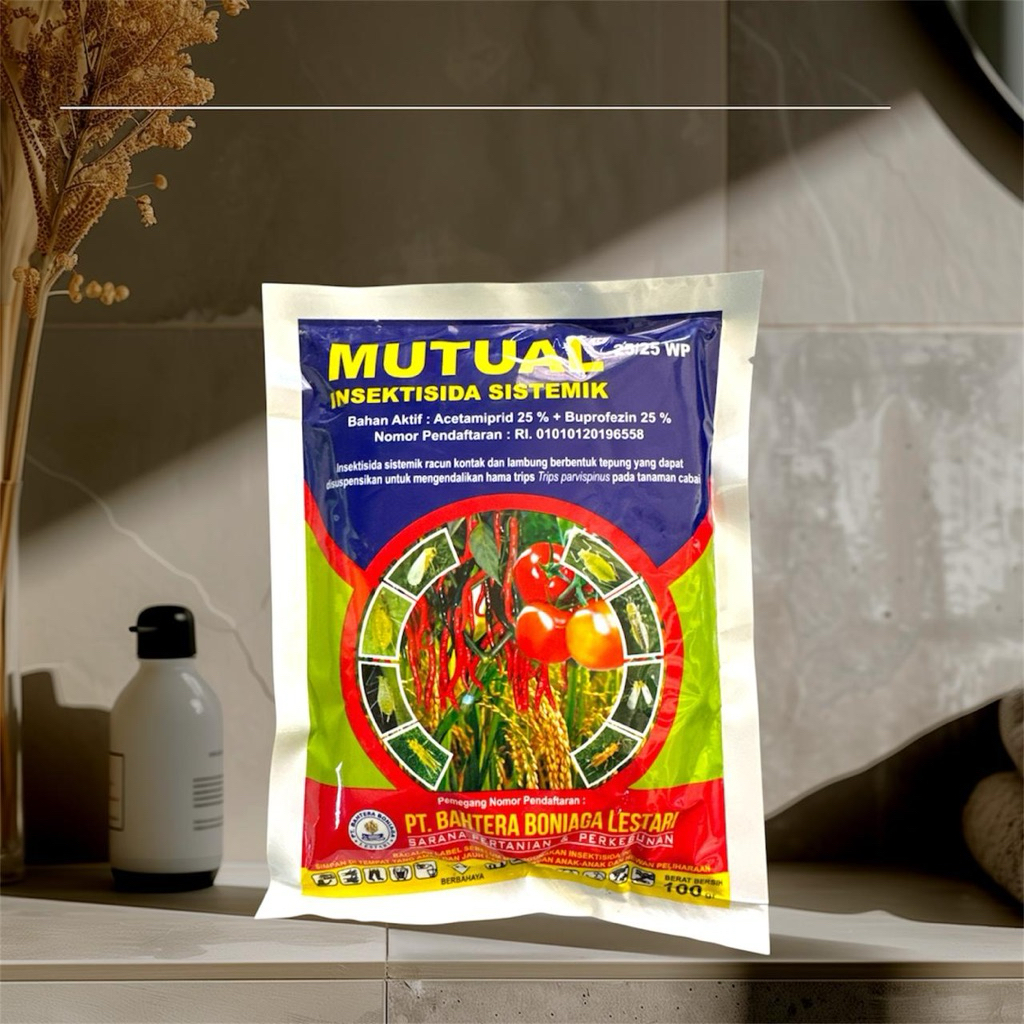 Insektisida Sistemik Mutual 25/25 wp 100 gram - Pengendali Thrips Kutu Kebul