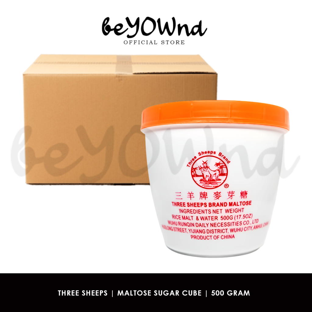 CTN - Maltose Sugar Cube 500gr 1 DUS | Gula Beko | Maltose Syrup "Three Sheep" 500 gr 1 DUS | Mai Ya