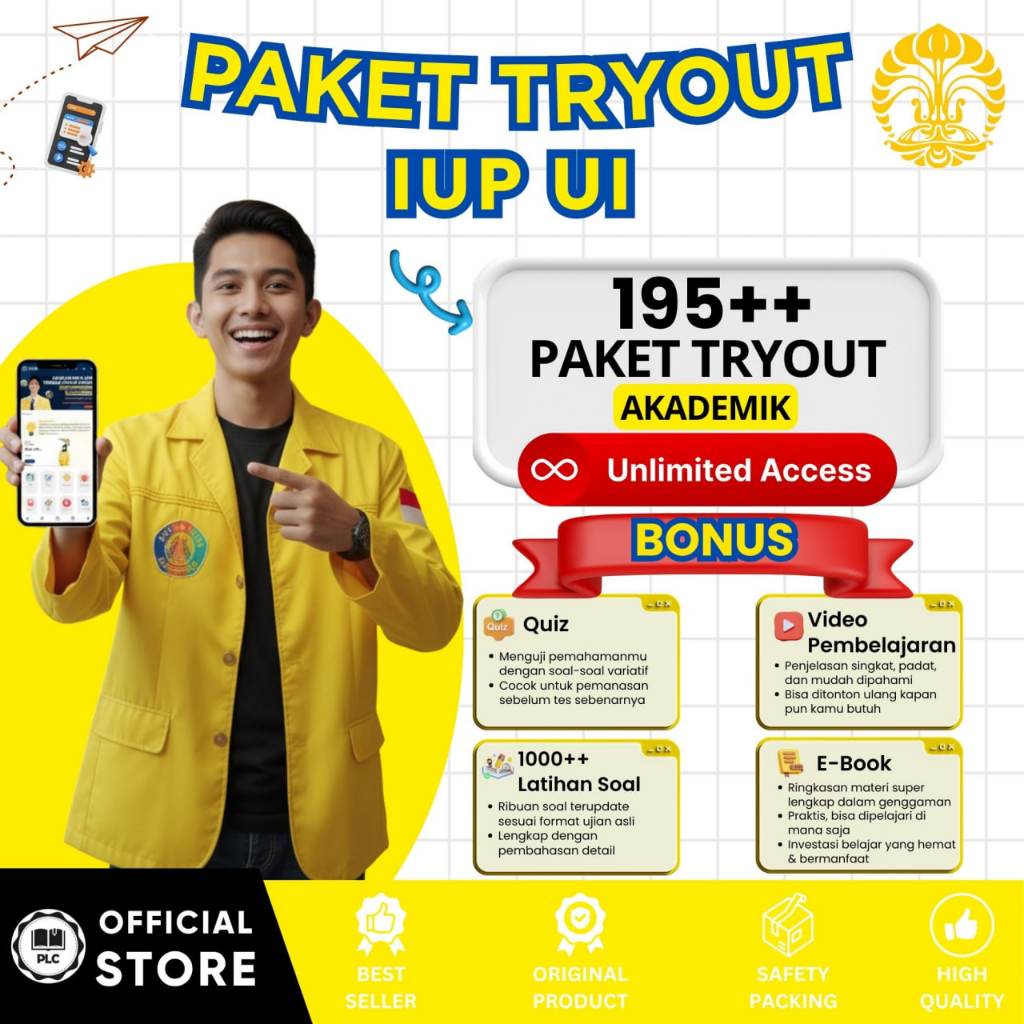 PLC - Tryout Online IUP UI 2026 – Aplikasi CAT Online, Tryout & Akun Belajar Lengkap