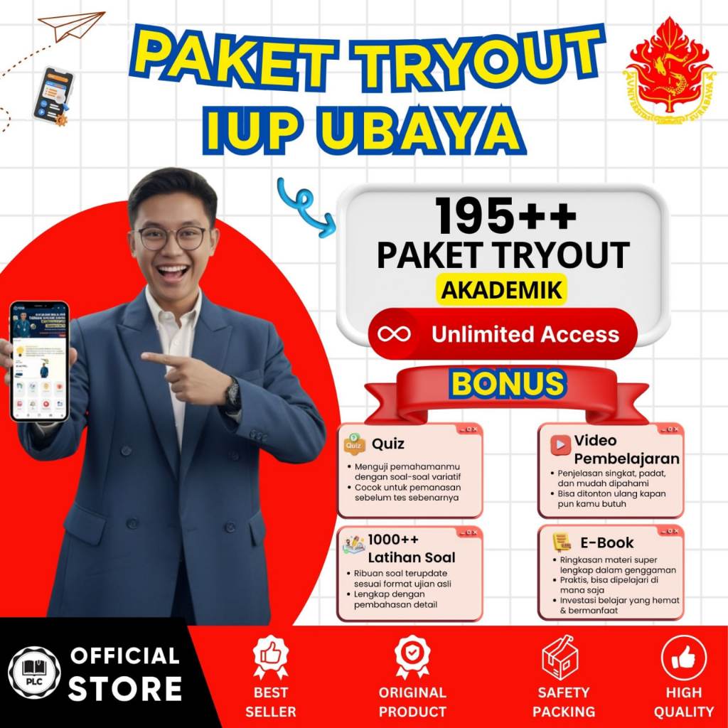 PLC - Tryout Online IUP UBAYA 2026 – Aplikasi CAT Online, Tryout & Akun Belajar Lengkap