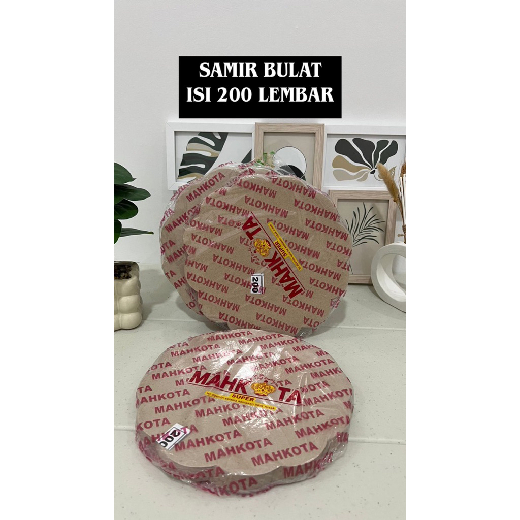 Samir bulat / pembungkus nasi bulat mahkota