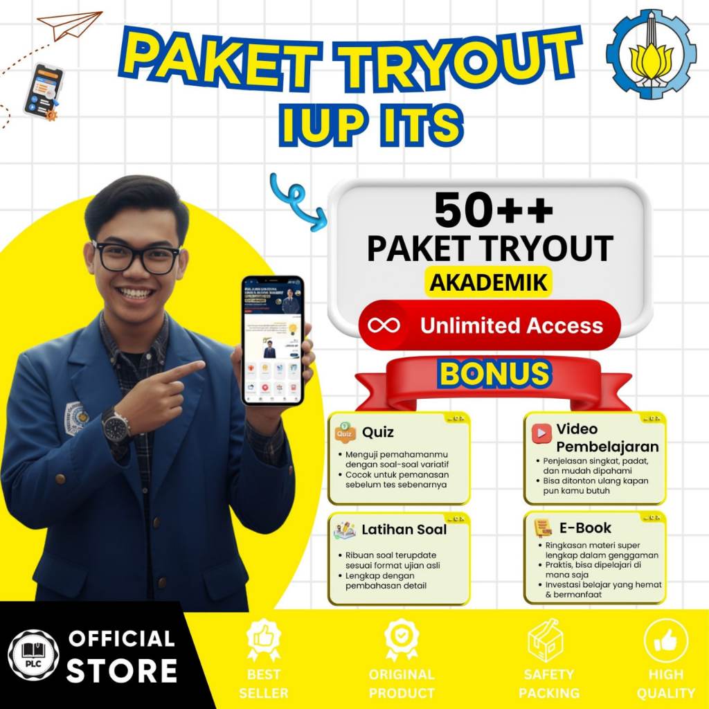 PLC - Tryout Online IUP ITS 2026 – Aplikasi CAT Online, Tryout & Akun Belajar Lengkap