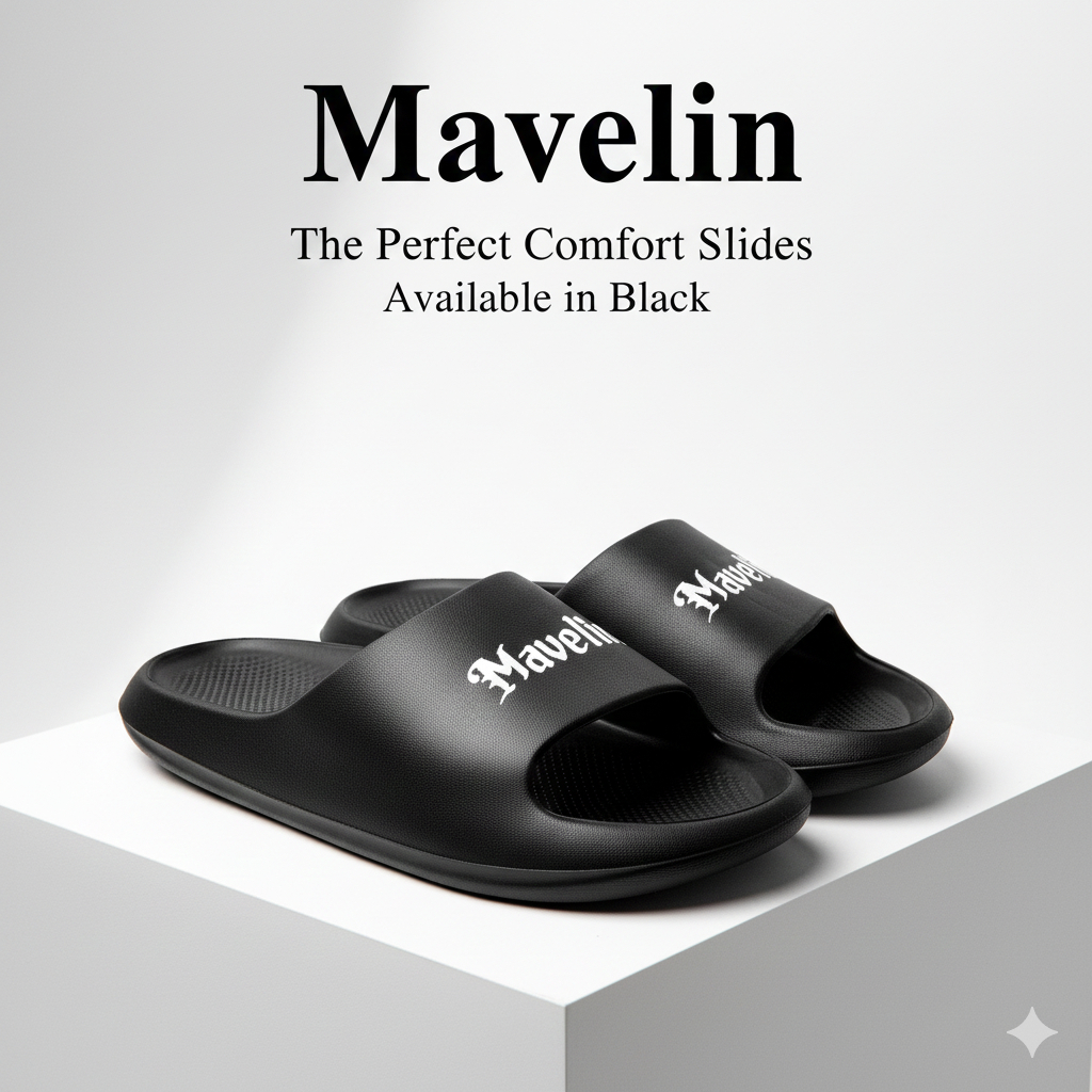 Mavelin Axel Black -  Sandal Slide Slop Casual Pria