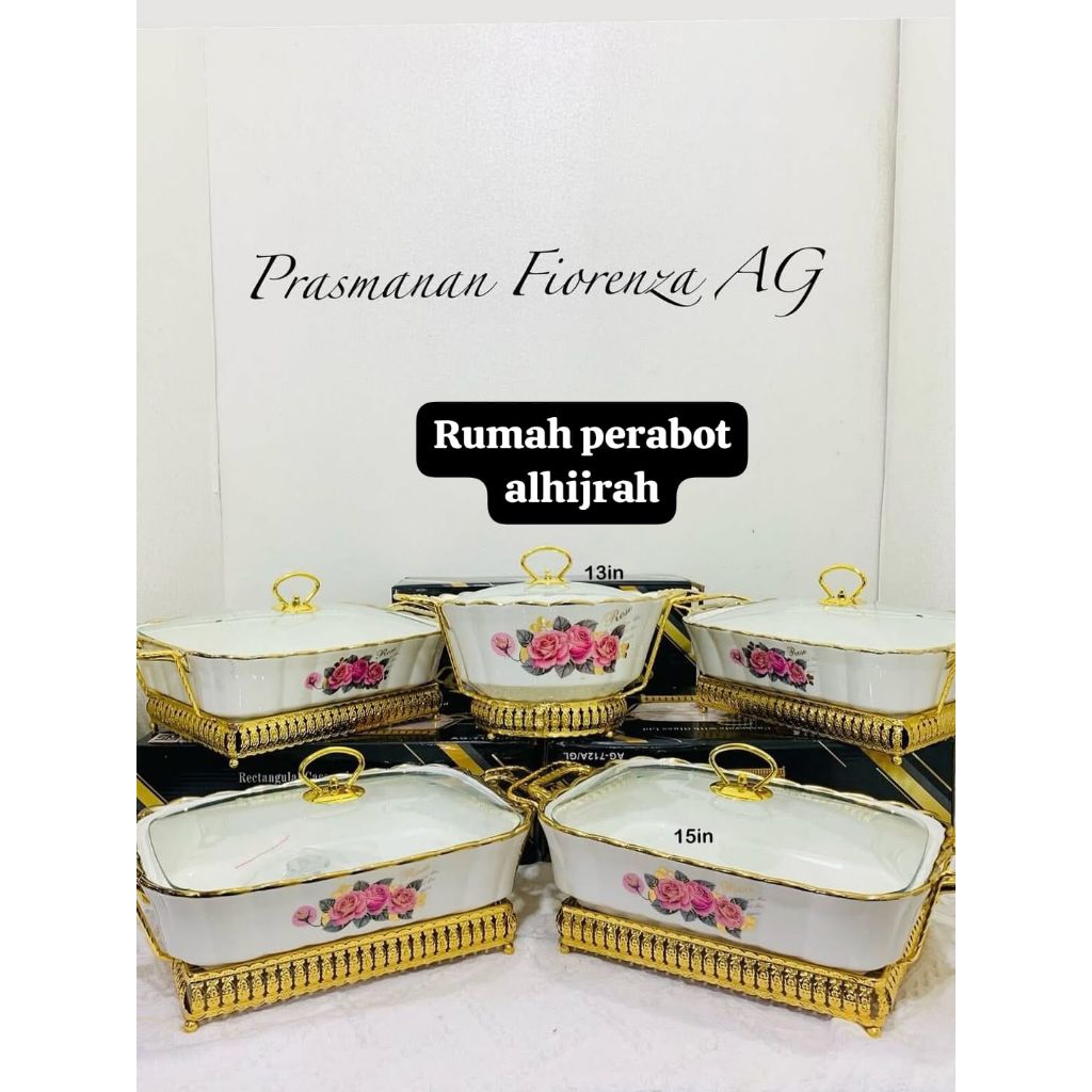 (BONUS SENDOK MAKAN) Prasmanan /Prancisan Fiorenza Marble Set 5 Buah