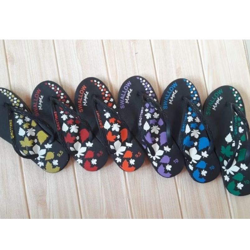 Grosir 6 pasang sandal jepit swallow Maple/sandal jepit wanita