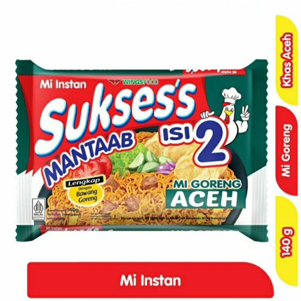 Mie sukses isi 2 mie goreng aceh mi instan