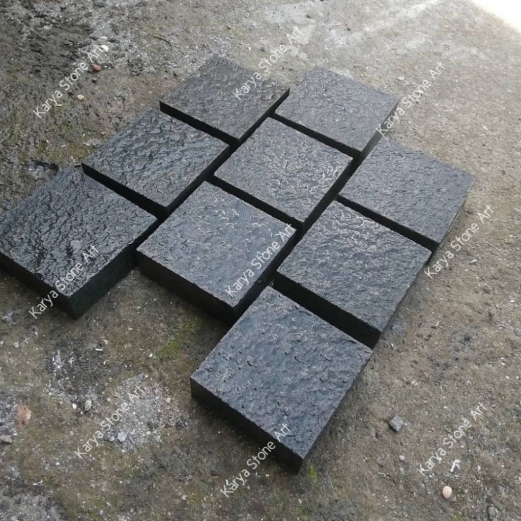 Batu Alam Andesit Bakar 10x10x3 | Andesit Hitam Tulungagung | Batu Andesit | Batu Granit Bakar