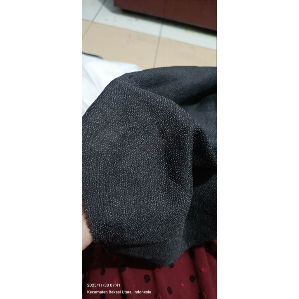 kufner Trikot lem jas untuk blazer dan semi formal 9100 hitam dan putih permeter