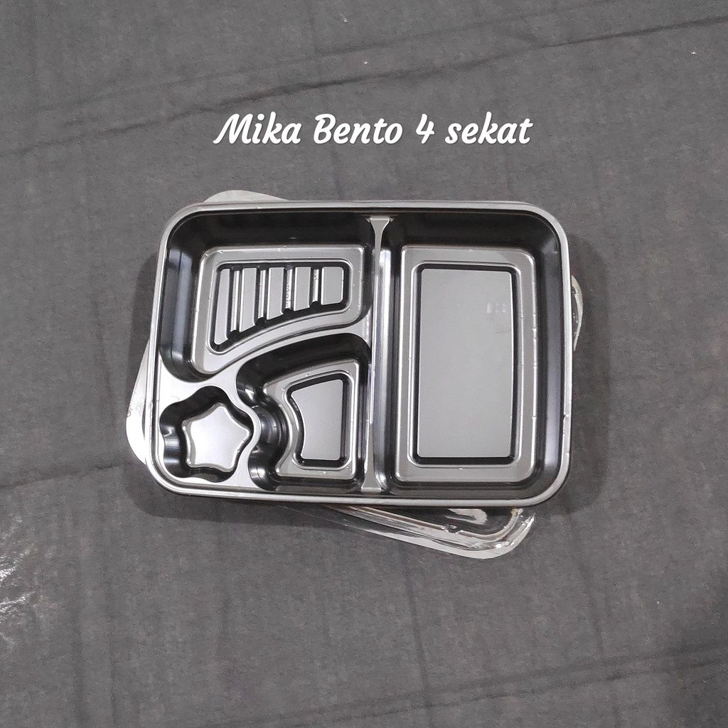 Mika Bento 4 Sekat, Kotak Nasi Mika, Tray Bento